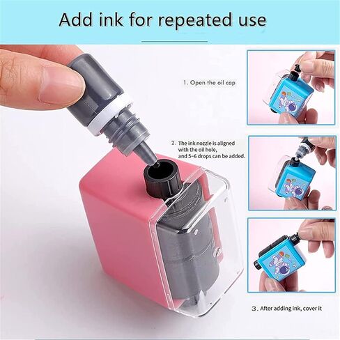 ختم تعليمي رقمي من FETNHU، طوابع تعليمية للأطفال، ختم إضافة وطرح قابل لإعادة الاستخدام، طوابع أسطوانية الضرب والقسمة، ضمن 100 سؤال لممارسة الرياضيات التعليمية (قطعتان-A) in Kuwait