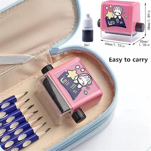 ختم تعليمي رقمي من FETNHU، طوابع تعليمية للأطفال، ختم إضافة وطرح قابل لإعادة الاستخدام، طوابع أسطوانية الضرب والقسمة، ضمن 100 سؤال لممارسة الرياضيات التعليمية (قطعتان-A) in Kuwait