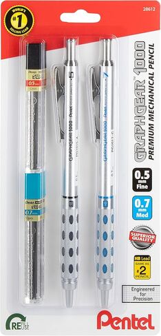 Pentel GraphGear 1000 Automatic Drafting Pencil - Metal Mechanical Pencils 0.5 and 0.7mm with Refill Leads in Saudi Arabia