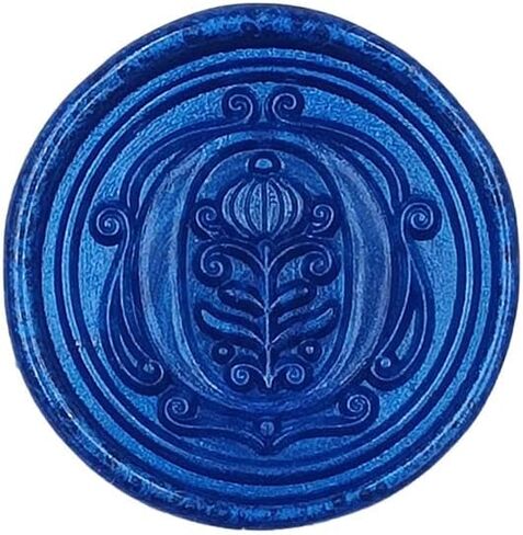 50Pcs Initial Alphabet Wax Seal Stickers, Envelope Seals, Self Adhesive, Envelope Seal Stickers for Wedding Invitation Christmas Valentines Day Birthday (Initial, Ocean Blue, O) in Kuwait