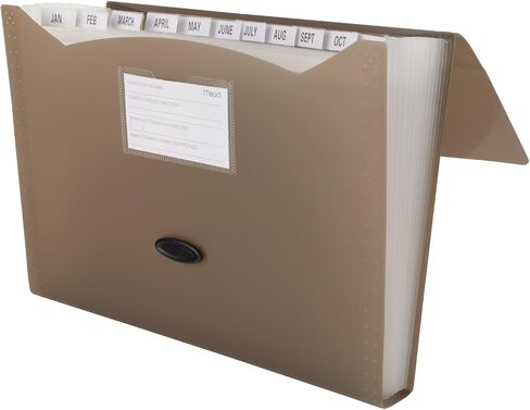 Mead Expanding File Folder, School Organizer, Paper Organizer, 13-Pocket, 9-1/4" x 13", Expandables, Tan (38524) in Saudi Arabia