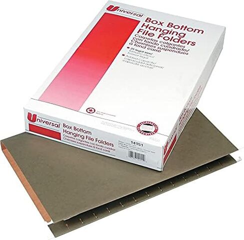 Universal 1-Inch Box Bottom Hanging Folders, Legal Size, Green, 25/Bx (Unv14151) in Saudi Arabia
