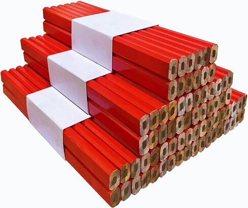 GCQJOQ 100 قطعة من أقلام النجار السائبة، أقلام رصاص مسطحة سوداء مثمنة البناء، أقلام تحديد علامات الأعمال الخشبية (100) in Kuwait