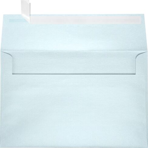 مظاريف دعوة LUXPaper A9 | قشر واضغط | 5 3/4 بوصة × 8 3/4 بوصة | أكوامارين ميتاليك | 80 رطل. نص | 50 الكمية in Saudi Arabia
