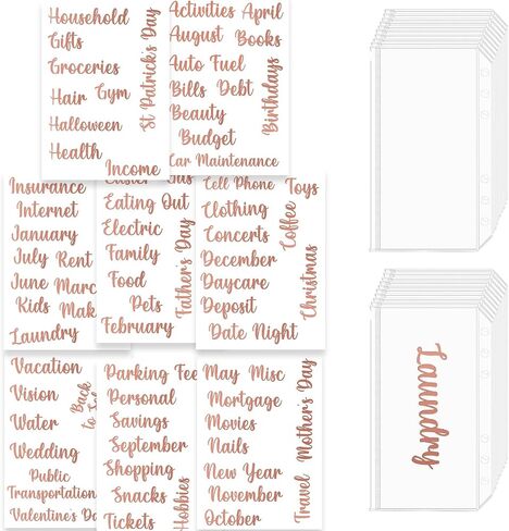 Budget Stickers for Cash Envelopes, Mageeki 80 Cash Envelope System Budget Binder Label Stickers, Vinyl Decals for Money Organizer Wallet & A6 Cash Binder & Finance Planner in Saudi Arabia