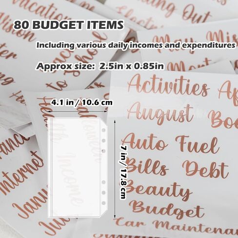 Budget Stickers for Cash Envelopes, Mageeki 80 Cash Envelope System Budget Binder Label Stickers, Vinyl Decals for Money Organizer Wallet & A6 Cash Binder & Finance Planner in Saudi Arabia
