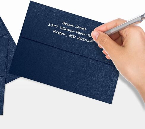 مظاريف دعوة LUXPaper A7 | قشر واضغط | 5 1/4 بوصة × 7 1/4 بوصة | اللازورد ميتاليك - ستاردريم | 81 رطل. نص | 50 الكمية in Saudi Arabia