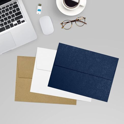 مظاريف دعوة LUXPaper A7 | قشر واضغط | 5 1/4 بوصة × 7 1/4 بوصة | اللازورد ميتاليك - ستاردريم | 81 رطل. نص | 50 الكمية in Saudi Arabia