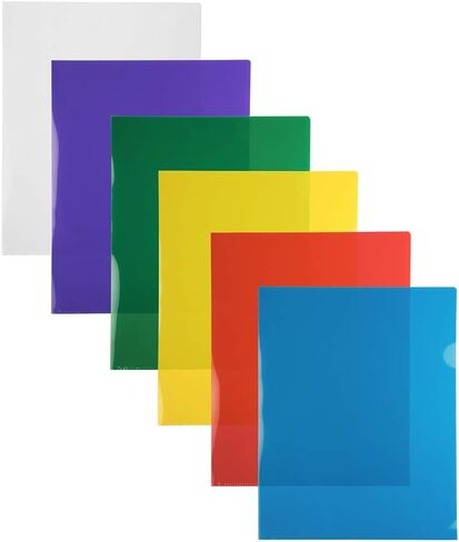 JAM PAPER Plastic Sleeves - Legal Size - 9 x 14 1/2 - Clear Project Pockets - 12 Page Protectors/Pack in Kuwait