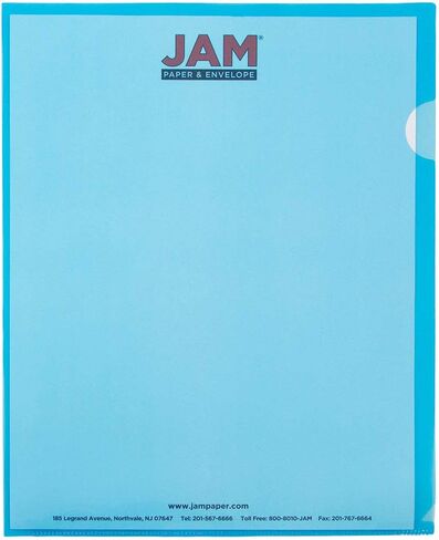 JAM PAPER Plastic Sleeves - Legal Size - 9 x 14 1/2 - Clear Project Pockets - 12 Page Protectors/Pack in Kuwait