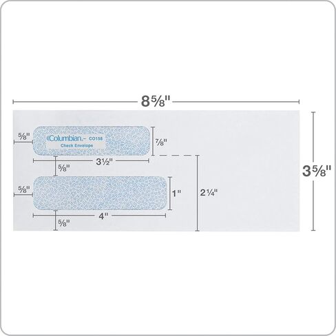 برواز مزدوج النوافذ مقاس 7.62 سم × 20.32 سم من Columbian White Gummed in Kuwait