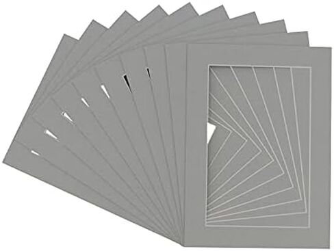 5x7 Mat Bevel Cut for 4x6 Photos - Acid Free Oyster Shell White Precut Matboard - For Pictures, Photos, Framing - 4-ply Thickness in Kuwait