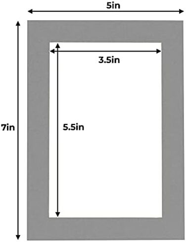 5x7 Mat Bevel Cut for 4x6 Photos - Acid Free Oyster Shell White Precut Matboard - For Pictures, Photos, Framing - 4-ply Thickness in Kuwait