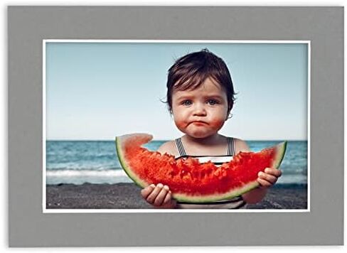 5x7 Mat Bevel Cut for 4x6 Photos - Acid Free Oyster Shell White Precut Matboard - For Pictures, Photos, Framing - 4-ply Thickness in Kuwait