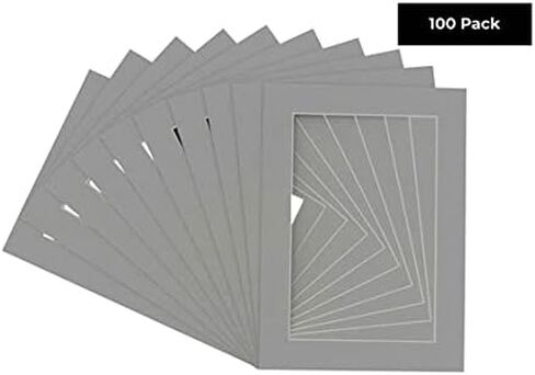 5x7 Mat Bevel Cut for 4x6 Photos - Acid Free Oyster Shell White Precut Matboard - For Pictures, Photos, Framing - 4-ply Thickness in Kuwait
