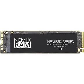 NEMIX RAM Nemesis Series 1 تيرابايت M.2 2280 NVMe SSD لأجهزة Playstation 5 وأجهزة ألعاب الكمبيوتر، أسرع سرعات كتابة تصل إلى 7415 ميجابايت في الثانية، يدعم PCIe 4 (متوافق مع PCIe3)