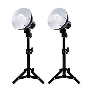 2-Light Table Top Fluorescent Lighting Kit, 6" Reflectors, 30W Bulbs and 15" Light Stands for Product Photography, and Video Production in Saudi Arabia