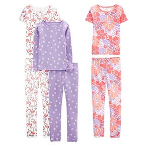 Simple Joys by Carter's Babies, Toddlers, and Girls' 6-Piece Snug-Fit Cotton Pajama Set in Saudi Arabia