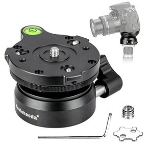 Koolehaoda Tripod Head Leveling Base Leveling Head Half Ball with 1/4" Thread and Offset Bubble Level for Canon Nikon Sony DSLR Camera Fluid Head Gimbal Heads and Tripods Monopods in Kuwait
