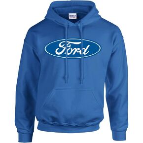 Ford Oval Hooded Sweatshirt Ford Logo Design Hoodie Motor Company Car Enthusiast Pullover Hood Classic Retro in Kuwait