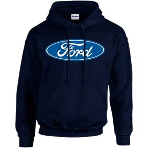 Ford Oval Hooded Sweatshirt Ford Logo Design Hoodie Motor Company Car Enthusiast Pullover Hood Classic Retro in Kuwait