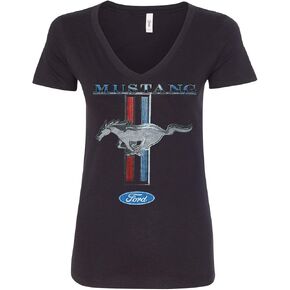 Ford Mustang Classic Women's V-Neck T-Shirt GT Cobra Boss 302 Mach 1 in Saudi Arabia