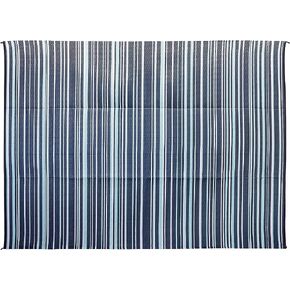 Camco Large Reversible Outdoor Patio Mat, Easy to Clean, Perfect for Picnics, Cookouts, Camping, and The Beach (9' x 12', Green and White Striped Design) (42864) in Kuwait