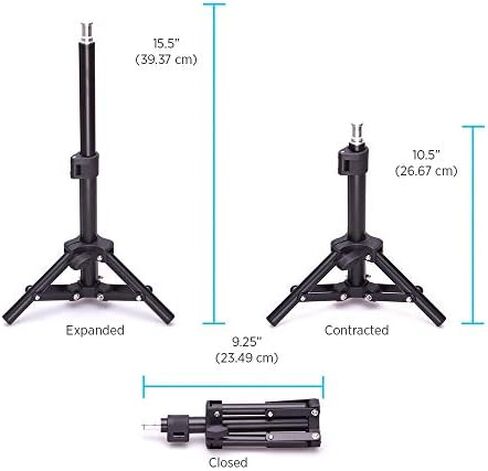 2-Light Table Top Fluorescent Lighting Kit, 6" Reflectors, 30W Bulbs and 15" Light Stands for Product Photography, and Video Production in Saudi Arabia