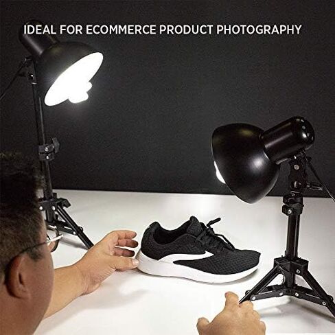 2-Light Table Top Fluorescent Lighting Kit, 6" Reflectors, 30W Bulbs and 15" Light Stands for Product Photography, and Video Production in Saudi Arabia
