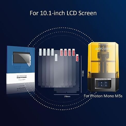 Anycubic Photon Mono 4K Screen Protector, Original LCD Protective Film 5Pcs for Photon Mono 4K 6.23inch SLA UV Resin 3D Printers-Thickness 0.1mm(NOT for Mono 2K) in Kuwait