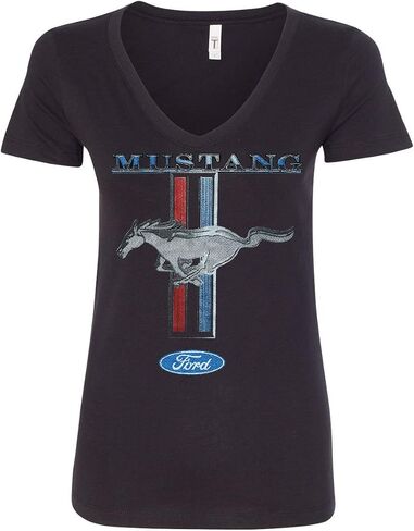 Ford Mustang Classic Women's V-Neck T-Shirt GT Cobra Boss 302 Mach 1 in Kuwait
