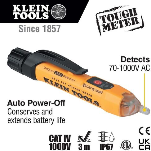 Klein Tools 80041 Outlet Repair Tool Kit with GFCI Receptacle Tester, Non Contact Voltage Tester and Wire Stripper, 3-Piece in Saudi Arabia