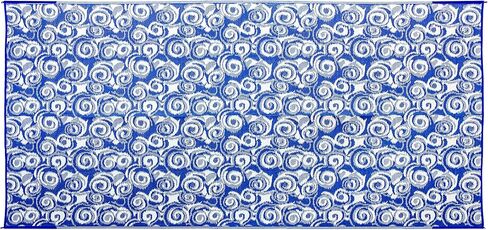 Camco 42841 Swirl Awning Leisure Mat-Blue 8' X 16' in Saudi Arabia