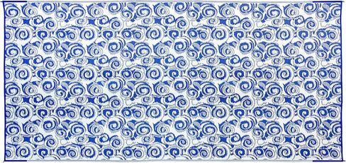Camco 42841 Swirl Awning Leisure Mat-Blue 8' X 16' in Saudi Arabia