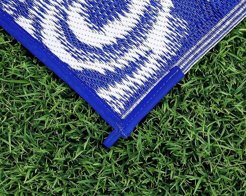 Camco 42841 Swirl Awning Leisure Mat-Blue 8' X 16' in Saudi Arabia