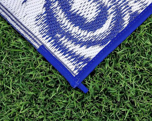 Camco 42841 Swirl Awning Leisure Mat-Blue 8' X 16' in Saudi Arabia