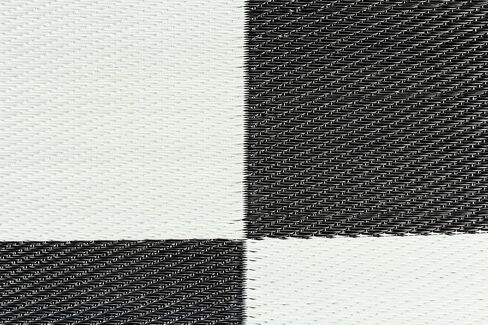 Camco Large Reversible Outdoor Patio Mat - Easy to Clean, Perfect for Picnics, Cookouts, Camping, and The Beach (9' x 12', B/W Checkered Design) (42827) in Saudi Arabia
