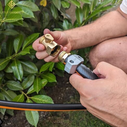 Little Gardener Garden Hose Repair Kit - Heavy Duty All Metal Body - 3/4 and 5/8 Garden Hose Fittings - Female and Male Water Hose End Replacement - Hose Fix Set to Connect to Outside Water Hose Bib in Saudi Arabia