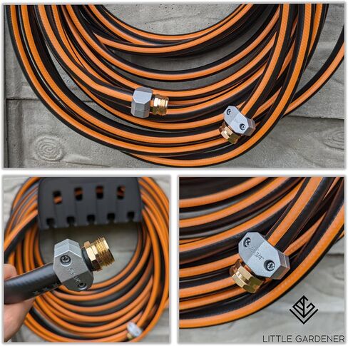 Little Gardener Garden Hose Repair Kit - Heavy Duty All Metal Body - 3/4 and 5/8 Garden Hose Fittings - Female and Male Water Hose End Replacement - Hose Fix Set to Connect to Outside Water Hose Bib in Saudi Arabia