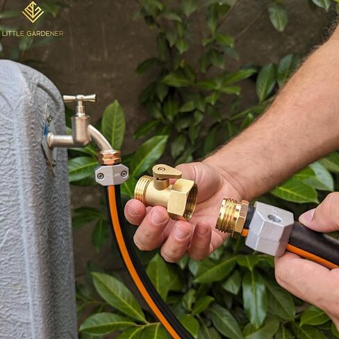 Little Gardener Garden Hose Repair Kit - Heavy Duty All Metal Body - 3/4 and 5/8 Garden Hose Fittings - Female and Male Water Hose End Replacement - Hose Fix Set to Connect to Outside Water Hose Bib in Saudi Arabia