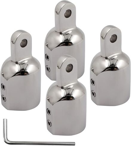 SHENGHUISS 4 Pack 7/8 inch (22.8MM) Heavy Duty Bimini Top Cap Eye End Fitting Stainless Steel 316 Boat Bimini Top Parts Fits 7/8'' O.D. Round Tubing Marine Hardware with L Shape Hex Key in Saudi Arabia