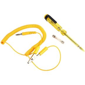 جهاز اختبار الدائرة الكهربائية للسيارة، Keenso 6V/24V الجهد الكهربائي الطويل قلم اختبار القلم الرصاص لأنظمة الجهد المنخفض، الصمامات، التبديل، الأسلاك (أخضر)
