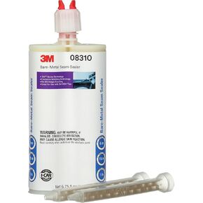3M Bare - Metal Seam Sealer, 08310, Beige Color, Two-Part, Non-Sagging, Self-Mixing Epoxy, 200 ml/6.75 fl oz Cartridge