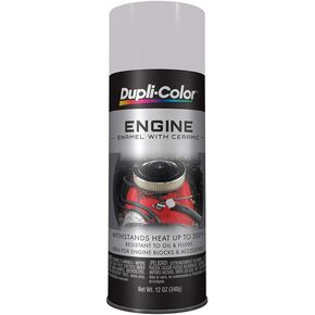 طلاء رش مينا المحرك Dupli-Color DE1634 بالسيراميك - GM/Chrysler أسود منخفض اللمعان - علبة رذاذ سعة 12 أونصة in Kuwait