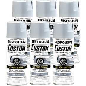 Rust-Oleum 352722-6PK Automotive Custom Lacquer Spray Paint, 11 oz, Gloss White, 6 Pack
