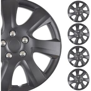 BDK (4-Pack) Premium 16" Wheel Rim Cover Hubcaps OEM Style for Toyota Camry Style Replacement Snap On Car Truck SUV Hub Cap - 16 Inch Set