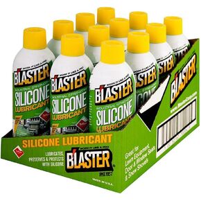 B’Laster Silicone Lubricant Spray, 11 oz Aerosol Cans (12-Pack) – Silicone Spray Lubricant for Rubber & Plastic, Garage Door & Window Track Lubricant, Clean Non-Greasy Finish | Silicone Spray Lubricant for Rubber & Plastic, Garage Door & Window Track Lubr in Kuwait