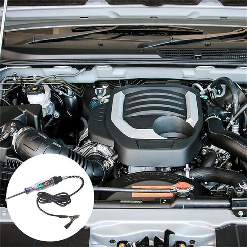 قلم اختبار دائرة شاحنة السيارة، جهاز اختبار الدائرة، ضوء اختبار السيارات الرقمي 3-70 فولت تيار مستمر، جهاز اختبار الضوء عالي التحمل مع سلك زنبركي الفولتميتر (أحمر (3-70 فولت)) in Kuwait