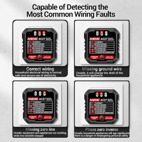 ANENG مخرج اختبار كاشف الوعاء مع شاشة LCD الجهد 48-250 فولت مدقق مقبس الطاقة التلقائي اختبار الدائرة القطبية الجهد اختبار الجدار التوصيل الأدوات الكهربائية in Kuwait