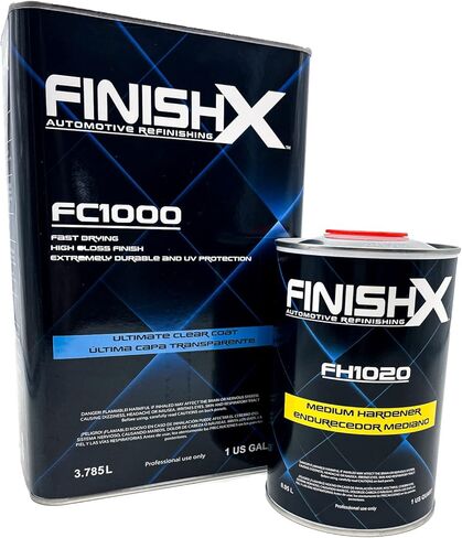 طلاء نهائي نهائي لإعادة طلاء السيارات من FinishX (FC1000-1 جالون) مجموعة 4:1 مع منشط/مقوي متوسط ​​(FH1020-1 كوارت) in Saudi Arabia